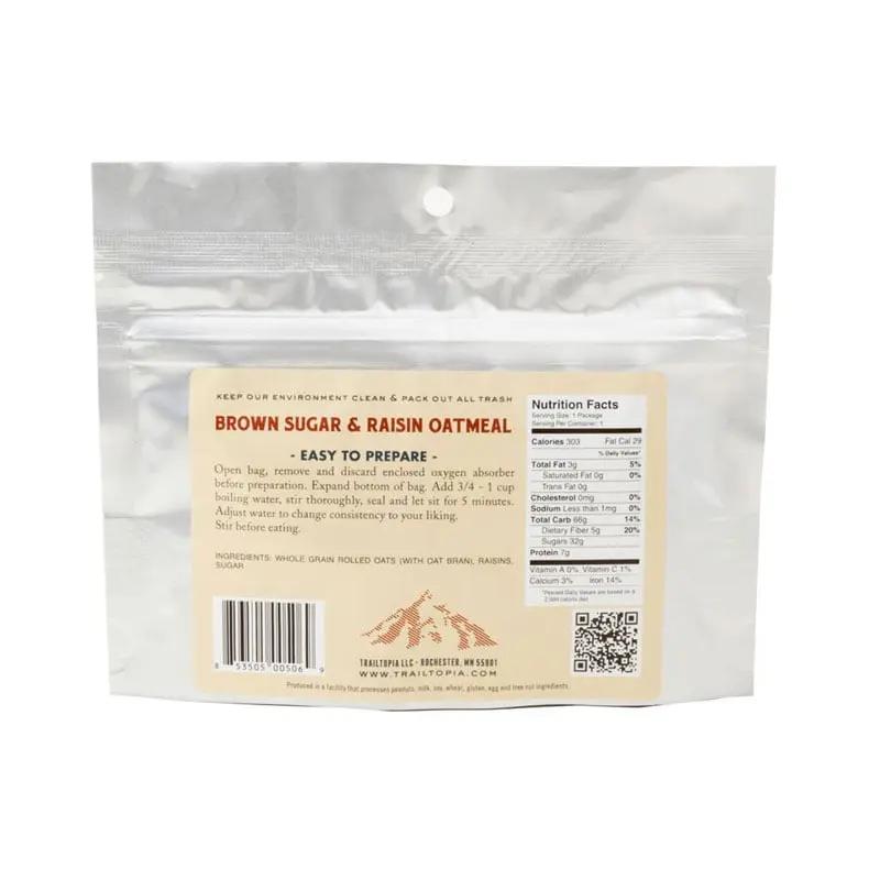 Trailtopia Brown Sugar Raisin Oatmeal Trailtopia