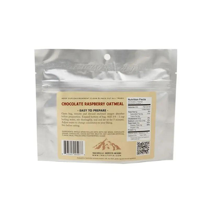 Trailtopia Raspberry Chocolate Oatmeal