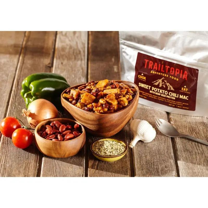 Trailtopia Sweet Potato Chili Mac with Hemp Seed Protein Trailtopia