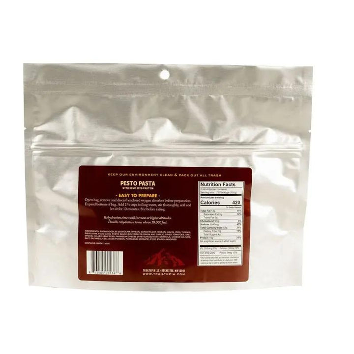 Trailtopia Pesto Pasta with Hemp Seed Protein