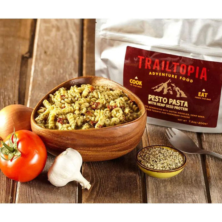 Trailtopia Pesto Pasta with Hemp Seed Protein Trailtopia