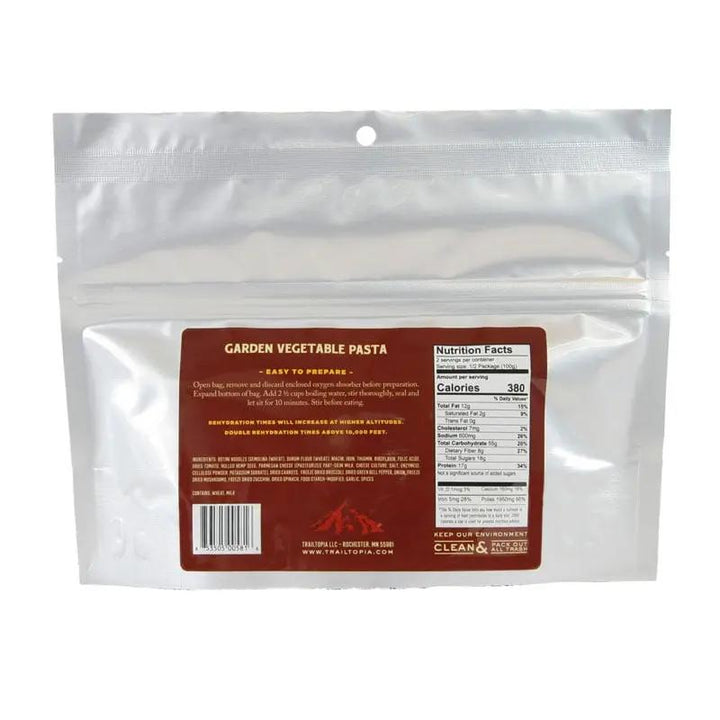 Trailtopia Garden Vegetable Pasta Trailtopia