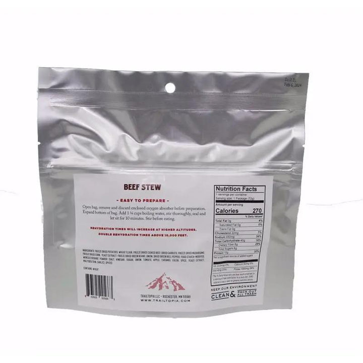 Trailtopia Beef Stew - SINGLE SERVE Trailtopia