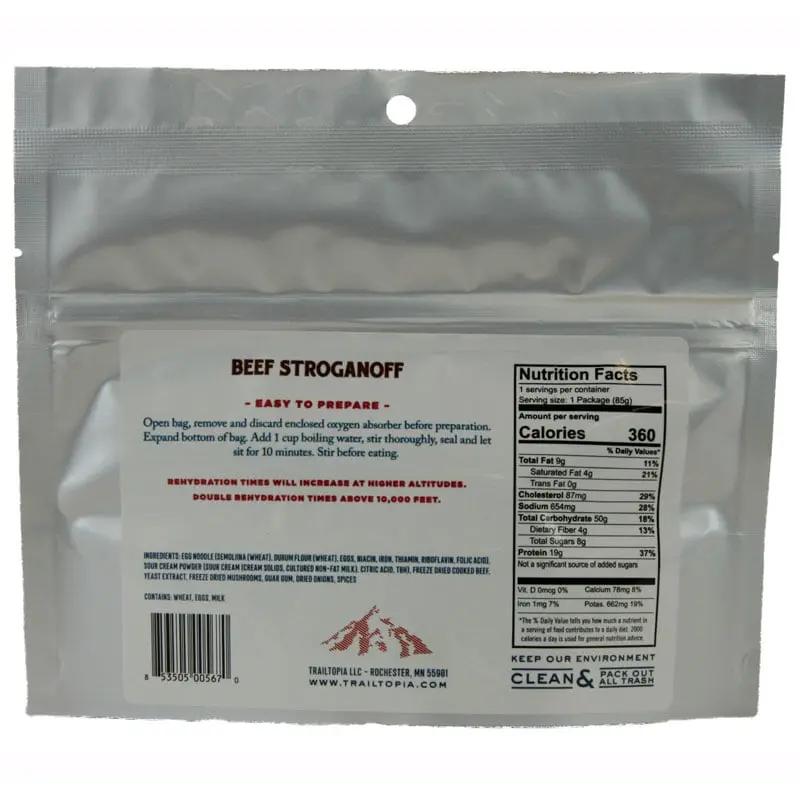 Trailtopia Beef Stroganoff - SINGLE SERVE Trailtopia