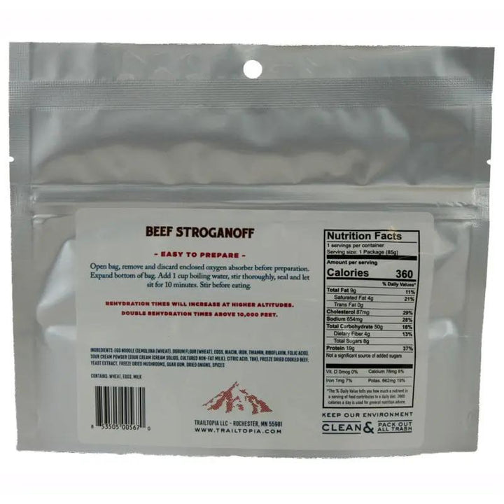 Trailtopia Beef Stroganoff - SINGLE SERVE Trailtopia