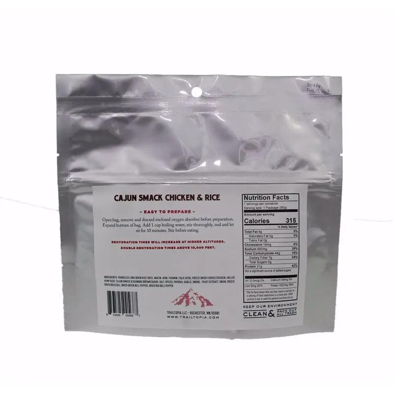 Trailtopia Cajun Smack Chicken & Rice -SINGLE SERVE Trailtopia