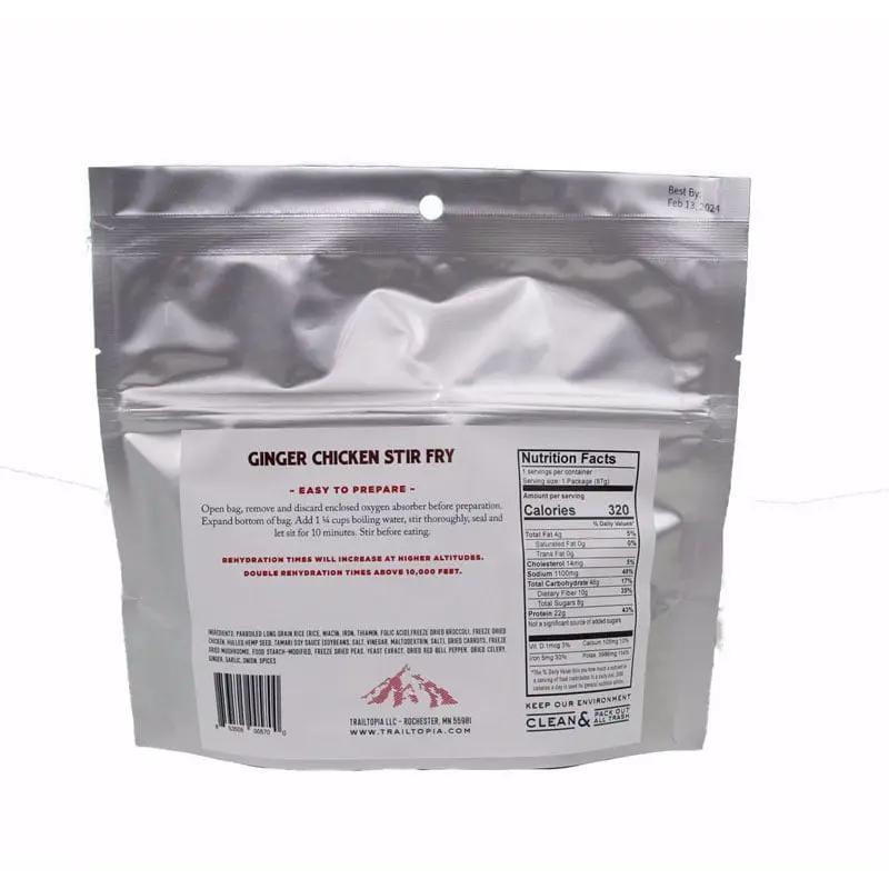 Trailtopia Ginger Chicken Stir Fry - SINGLE SERVE Trailtopia