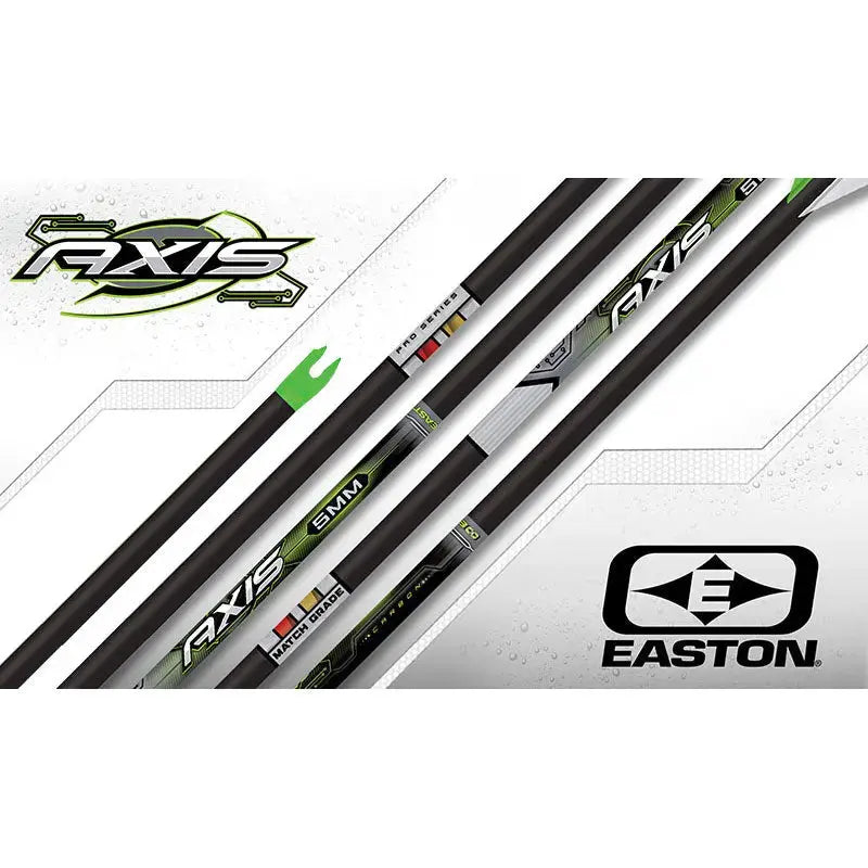 6 Pointes De Flèches Easton Axis 5mm 300 Match Grade (blanches, AAE)