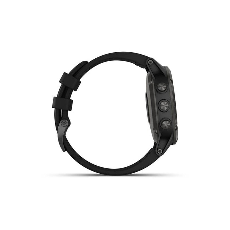 Garmin fēnix® 5 Plus - Carbon Gray DLC Titanium with Black Silicone Band Garmin