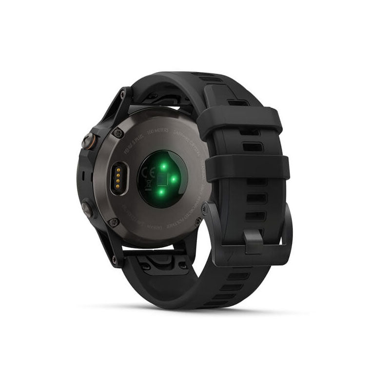 Garmin fēnix® 5 Plus - Carbon Gray DLC Titanium with Black Silicone Band Garmin