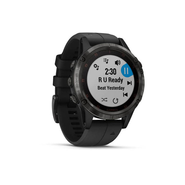 Garmin fēnix® 5 Plus - Carbon Gray DLC Titanium with Black Silicone Band Garmin