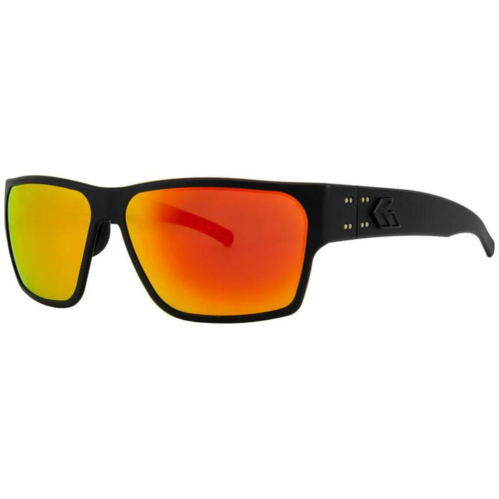 Gatorz Delta Polarized Matte Blackout Frame Smoke Polarized with Sunburst Mirror Lens Gatorz