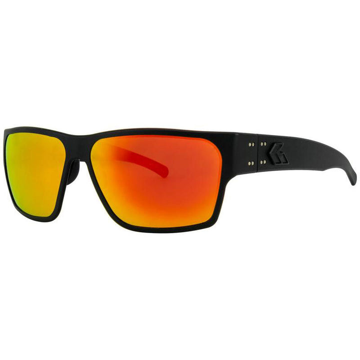 Gatorz Delta Polarized Matte Blackout Frame Smoke Polarized with Sunburst Mirror Lens Gatorz