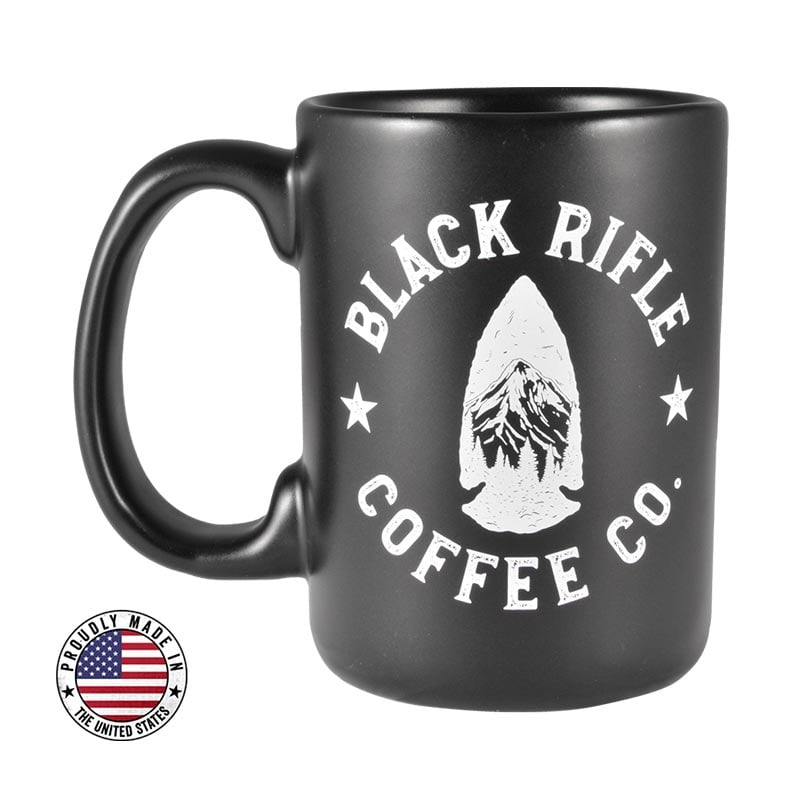 BRCC Arrowhead Logo Ceramic Mug, Black 14oz - Extreme Outfitters