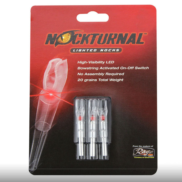 Nockturnal Lighted GT Nocks - Red 3 Pack Nockturnal