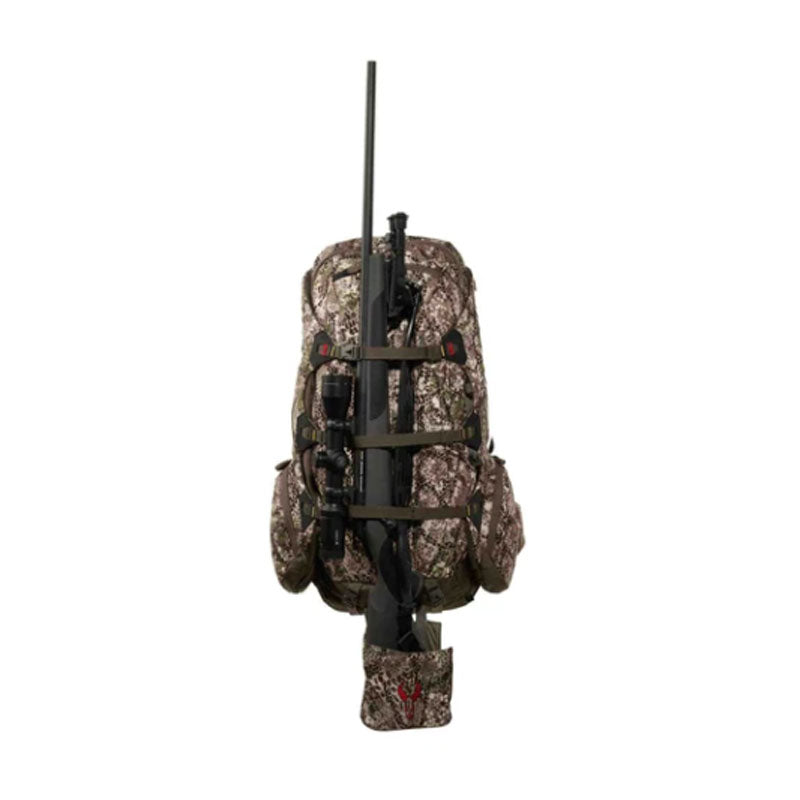 Badlands 2200 Hunting Pack with rifle attached