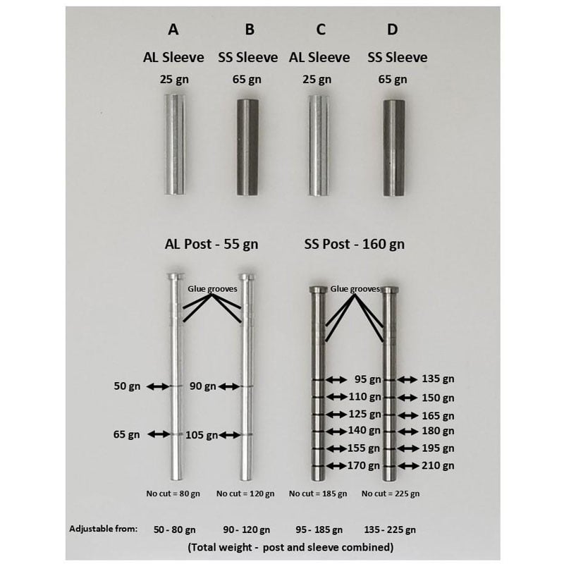 Ethics Archery .203/.204 Adjustable Outsert System .250 Sleeve - 95-185gr (12 Pack) - Extreme Outfitters