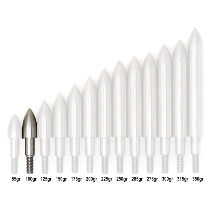 Ethics Archery Screw-in Stainless Steel Standard .310 (5/16) Field Points - 100gr (12 Pack) - Extreme Outfitters
