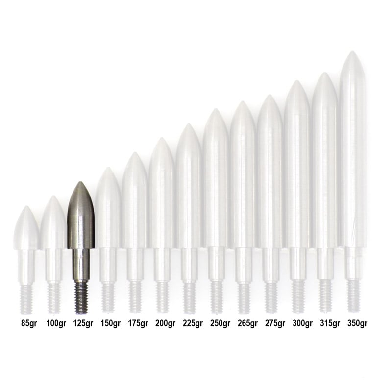 Ethics Archery Screw-in Stainless Steel Standard .310 (5/16) Field Points – 125gr (12 Pack) - Extreme Outfitters