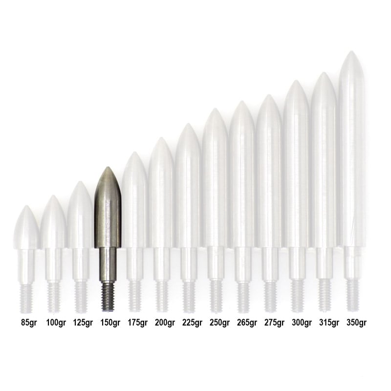 Ethics Archery Screw-in Stainless Steel Standard .310 (5/16) Field Points – 150gr (12 Pack) - Extreme Outfitters