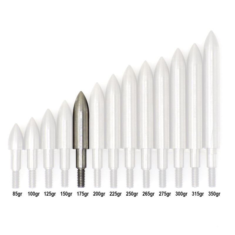 Ethics Archery Screw-in Stainless Steel Standard .310 (5/16) Field Points – 175gr (12 Pack) - Extreme Outfitters