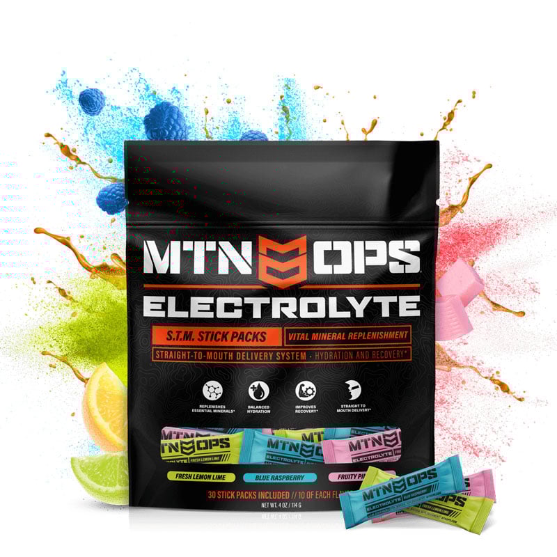 MTN Ops Electrolytes STM Stick Packs - 30 Packs - Extreme Outfitters