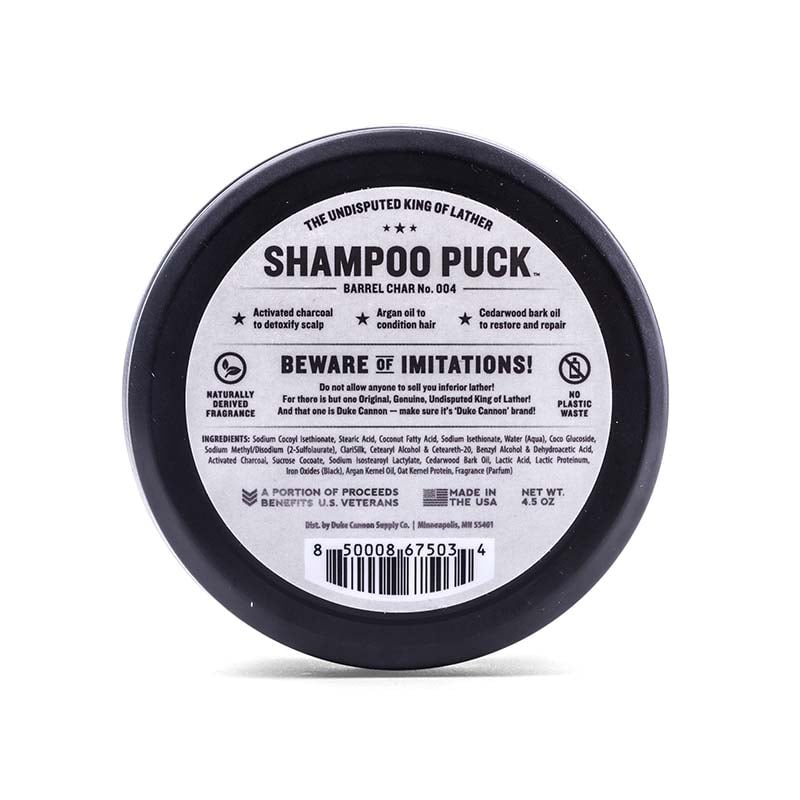 Duke Cannon Shampoo Puck-Barrel Char No. 004 - Extreme Outfitters