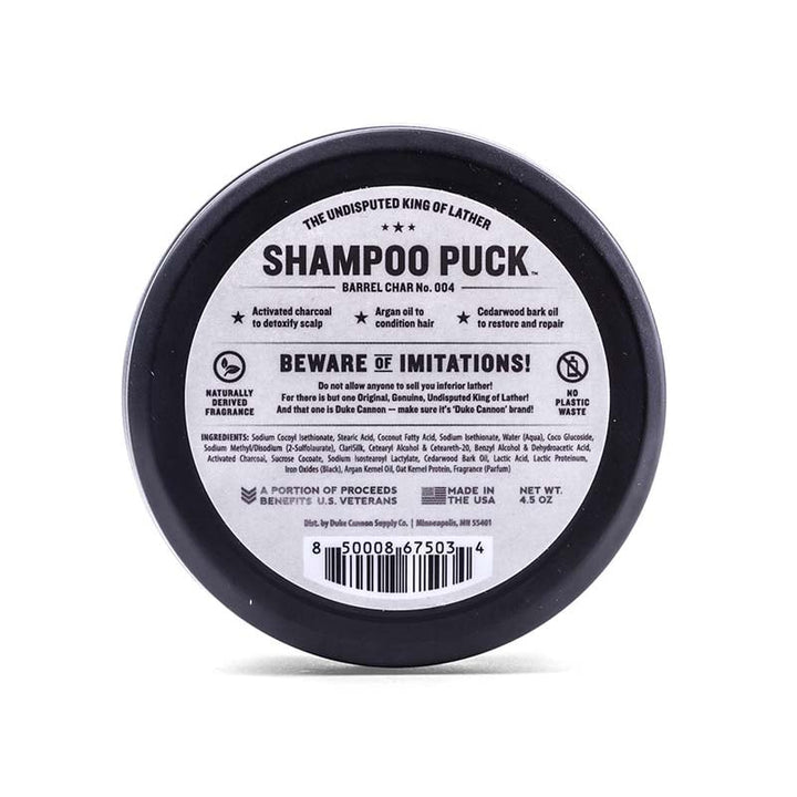 Duke Cannon Shampoo Puck-Barrel Char No. 004 - Extreme Outfitters