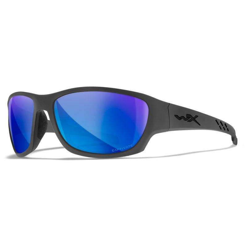 Wiley X Climb Matte Grey Frame Captivate Polarized Blue Mirror Lens Sunglasses - Extreme Outfitters