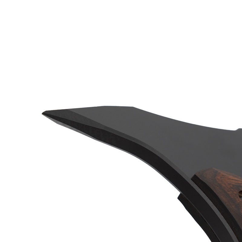 Toor Knives F13 Tommy Walnut Head Closeup