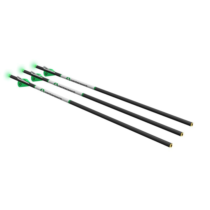 Centerpoint 20" Carbon Bolts with Lighted Half Moon Nocks - 3 Pack - Extreme Outfitters