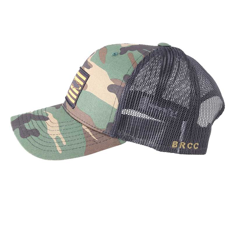 BRCC AR Flag Patch Trucker Hat Multicam/Black Orange Patch - Extreme Outfitters