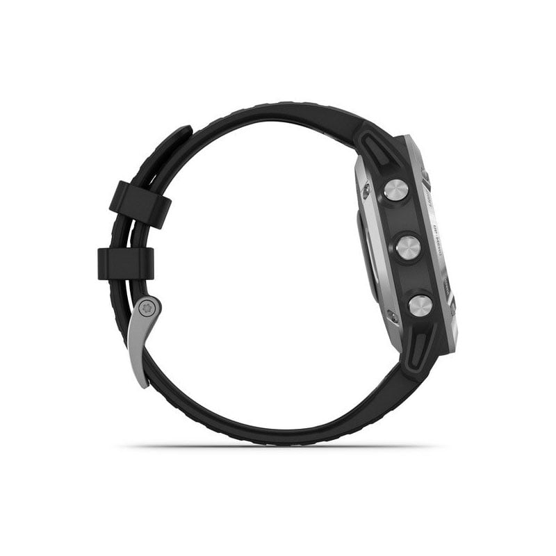 Garmin Fenix 6 Multisport Fitness Watch - Silver with Black Band - Extreme Outfitters