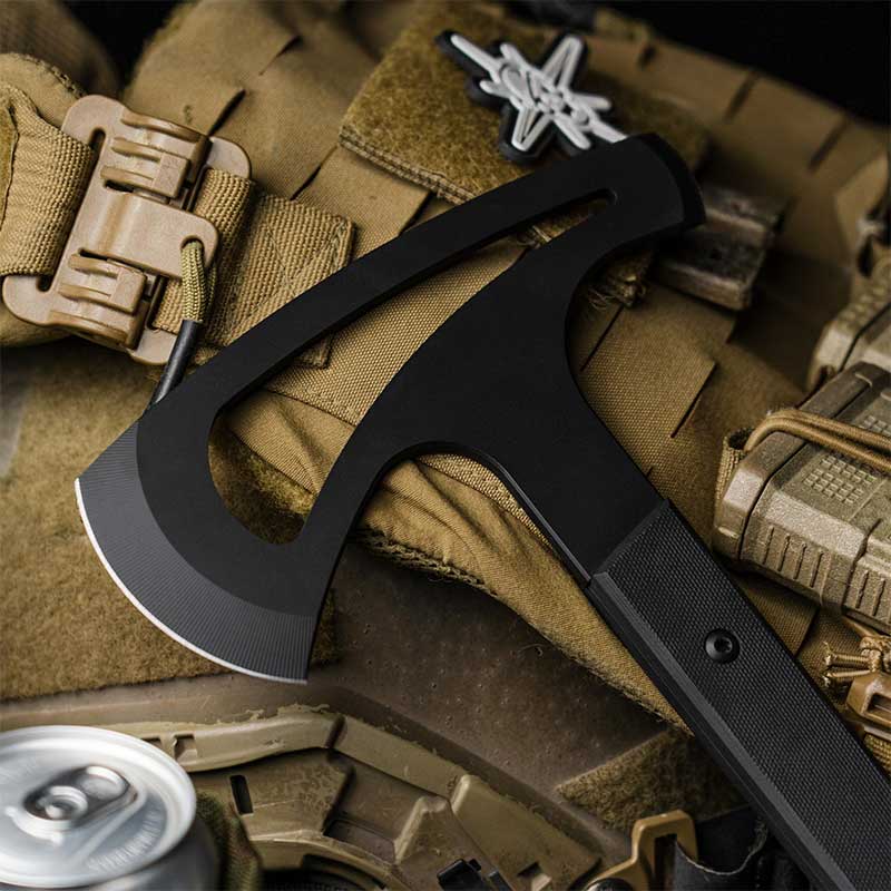 Toor Knives Brawker Axe Black Head on Gear