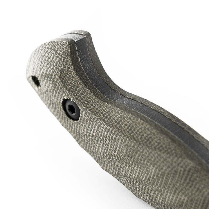 Toor Knives Karsumba Burlap Green handle close up