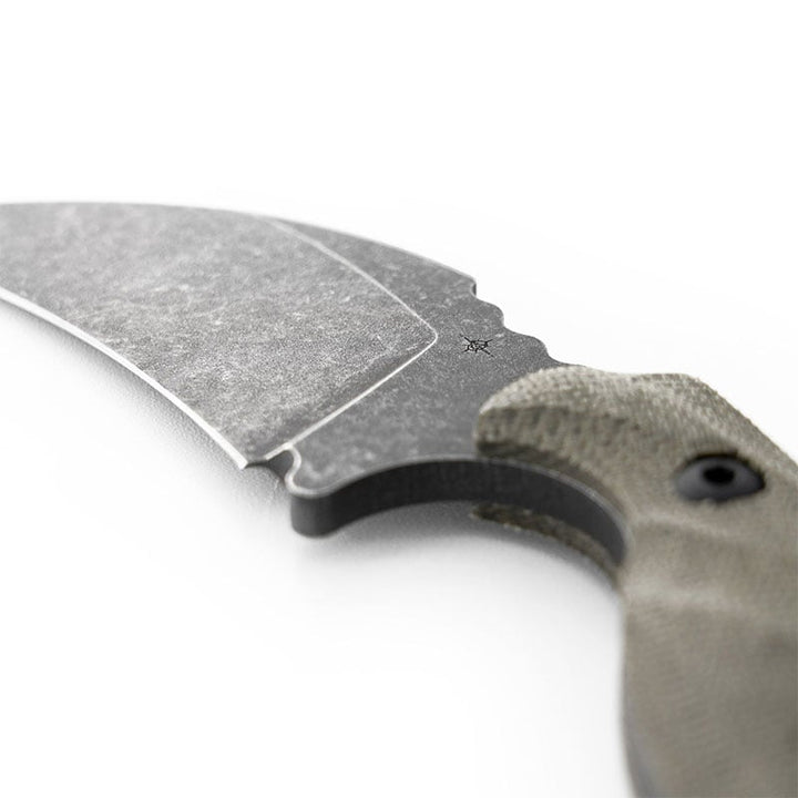 Toor Knives Karsumba Burlap Green Right Close up