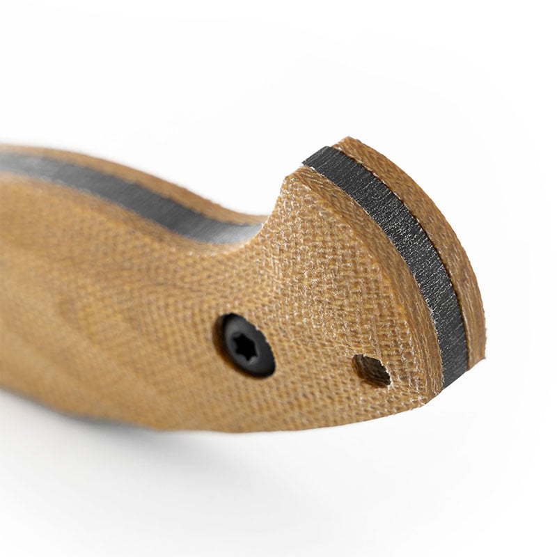 Toor Knives Karsumba Burlap Natural close up handle