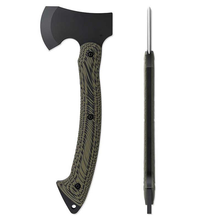 Toor Knives Camp Axe Ranger Green left profile with back