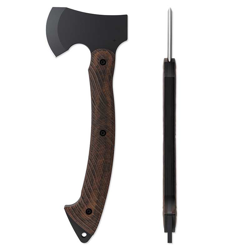Toor Knives Camp Axe Walnut Left profile with back