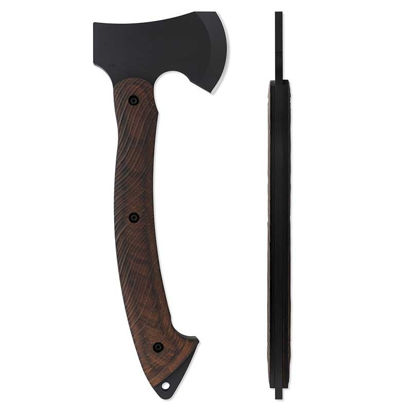 Toor Knives Camp Axe Walnut Profile and Back