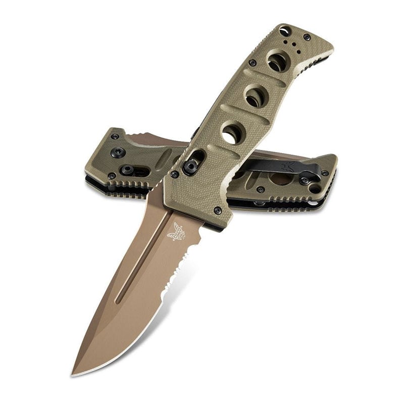Benchmade 2750SFE-2 Sibert Auto Adamas Axis Partial Serrated - Flat Earth/ Olive Drab Benchmade