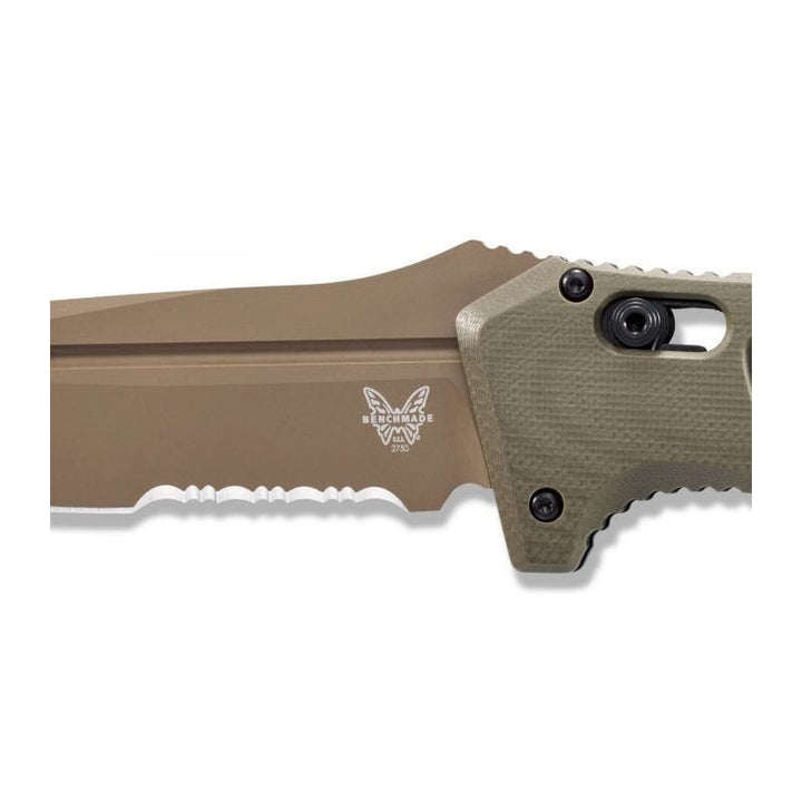 Benchmade 2750SFE-2 Sibert Auto Adamas Axis Partial Serrated - Flat Earth/ Olive Drab Benchmade