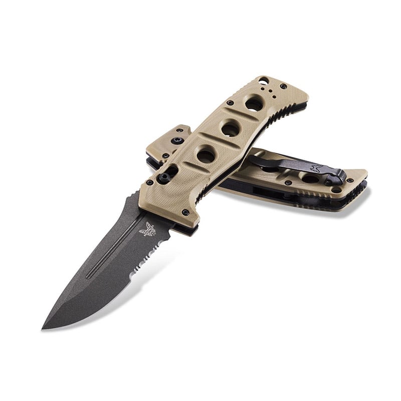 Benchmade 2750SGY-3 Sibert Auto Adamas Axis Partial Serrated - Grey/Flat Earth Benchmade