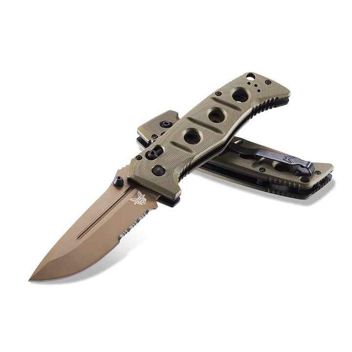 Benchmade 275SFE-2 Sibert Adamas Axis Partial Serrated - Flat Earth Benchmade