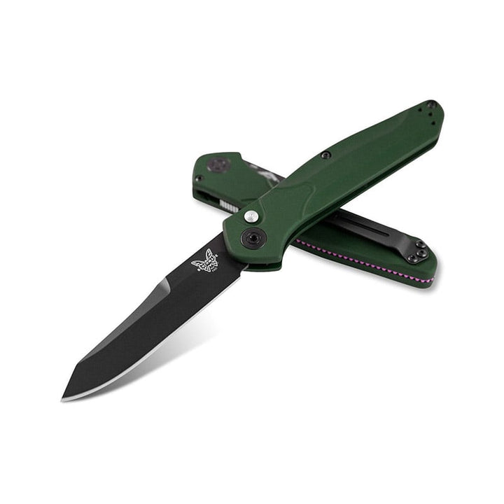 Benchmade 9400BK Osborne Auto Knife Black Blade Green Handle