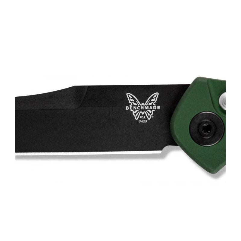 Benchmade 9400BK Osborne Auto Knife Black Blade Green Handle