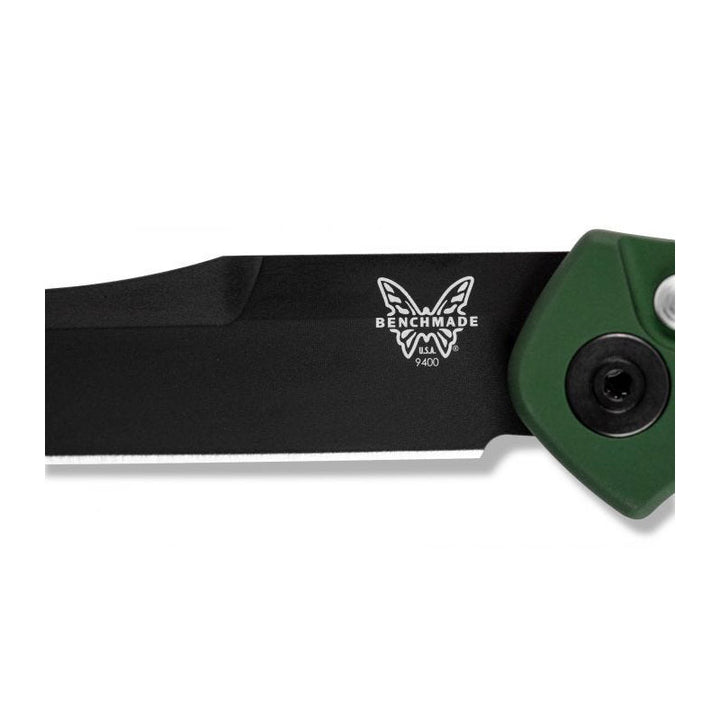 Benchmade 9400BK Osborne Auto Knife Black Blade Green Handle