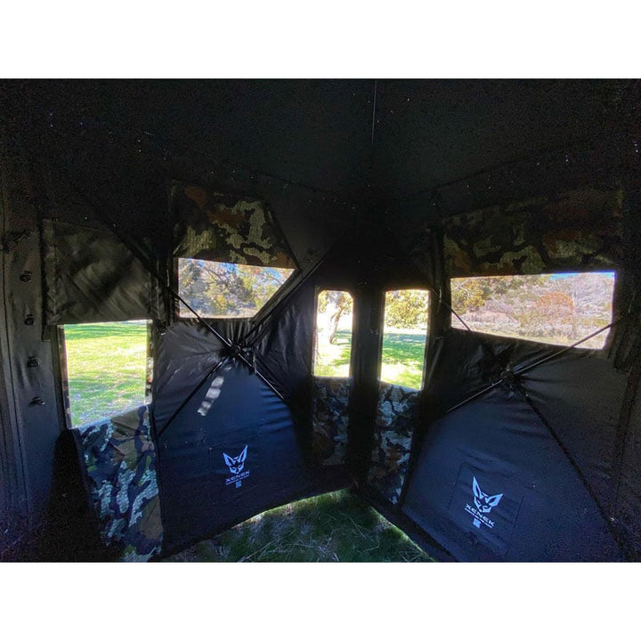 Xenek Sniper Ground Blind - DSX Camo windows
