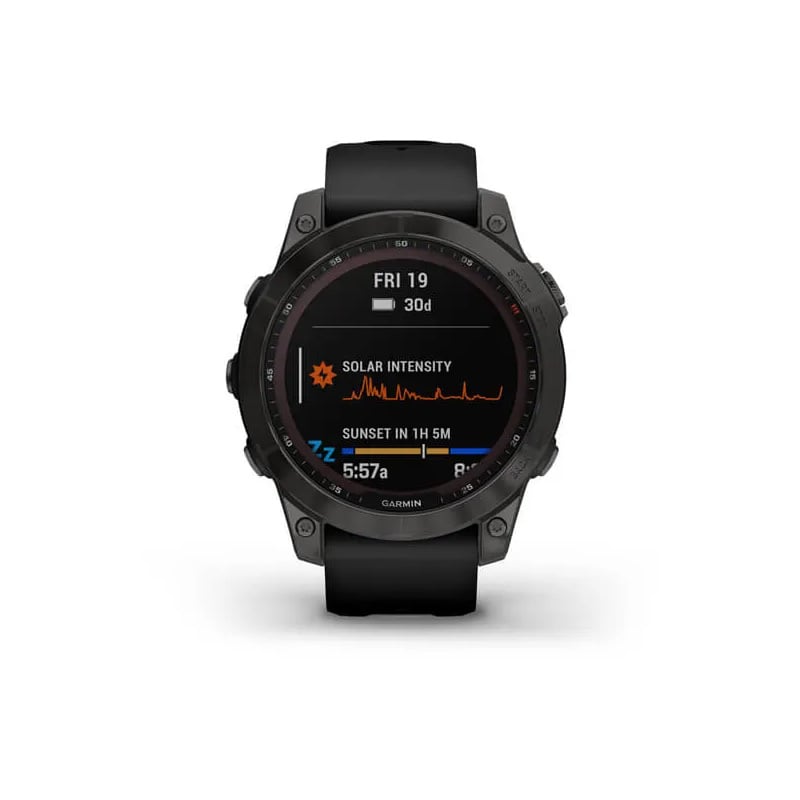 Garmin fenix 7 Sapphire Solar Edition 47mm - Carbon Gray DLC Titanium with Black Band - Extreme Outfitters