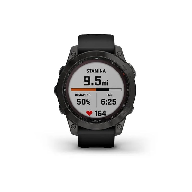 Garmin fenix 7 Sapphire Solar Edition 47mm - Carbon Gray DLC Titanium with Black Band - Extreme Outfitters